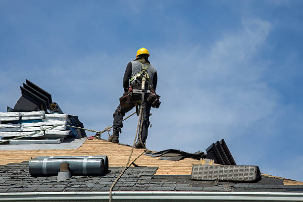 Professional Roof Replacement technician working in Arcadia, WI